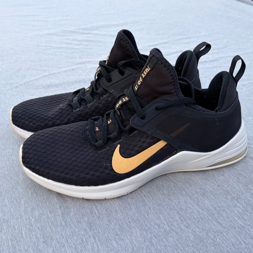 Nike Air Max Bella TR 2 Black Gold Training Shoes CK0473-002 Womens 8